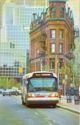 Toronto. TTC bus 8729 eastbound on Front Street