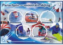 Parachute mountain skiing