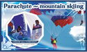 Parachute mountain skiing