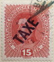 Emperor Karl I, oblique handst. TAXE