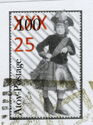 Atoy Postage - National Dress - Surcharged 25 on 100