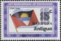 Flag of Antigua - Overprinted