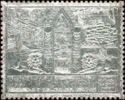 Lions, Gate, Airplane, Harbour and Tree on Silver Foil