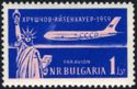 Statue of Liberty, New York and Aircraft TU 114