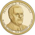 1 Dollar (32 nd president Franklin D. Roosevelt 1933-1945)