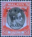 King George VI overprinted "DAI NIPPON 2602 PENANG"