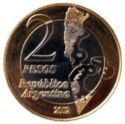 2 Pesos (30th Anniverary of Recovery of Malvinas Islands - Plain edge)