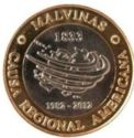 2 Pesos (30th Anniverary of Recovery of Malvinas Islands - Plain edge)