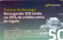 Recargando $50 Tenés un 50% de crédito extra de regalo