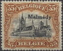 Overprint "Malmédy" on Ypres - Perf. 14