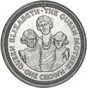 1 Crown (Queen Mother - between Elizabeth and Margaret)