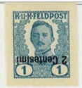 Emperor Karl I (1887-1922) overprinted in Centesimi