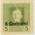 Emperor Karl I (1887-1922) overprinted in Centesimi