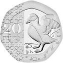 20 Pence (Puffin ♚)