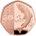 50 Pence (Atlantic Salmon ♚ - Gold)
