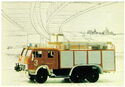Fire truck from Becher (Germany), based on KAMAZ-5320, 1980