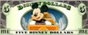 5 Disney Dollars