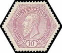 Telegraph Stamp: leopold II on a lined background