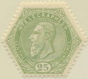 Telegraph Stamp: leopold II on a lined background