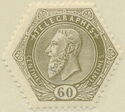 Telegraph Stamp: leopold II on a lined background