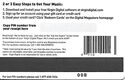 Virgin Digital Music Card