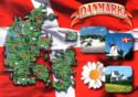Map and Flag of Denmark