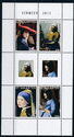 Miniature Sheet of 4, Paintings by Johannes Vermeer