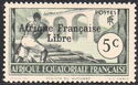 Overprinted: Afrique Française Libre
