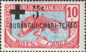Leopard (Panthera pardus), Red Cross overprint and surcharge