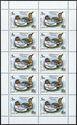 Eurasian Wigeon (Anas penelope) Booklet Pane (surch. stamps)