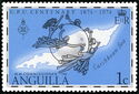UPU Emblem over Map of Anguilla