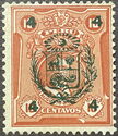 Augusto B. Leguia - overprint 4c over 10c