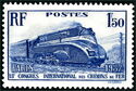 Congress of Railways Fer.PARIS 1937. Streamlined steam locom