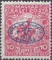 Blue overprint on Mi. HU183