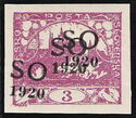 Hradcany at Prague - Triple overprint S O 1920