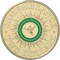 2 Dollars (35th Anni. 2 Dollar Coin - 2014 Remembrance Day)