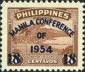 Mayon Volcano Overprinted MANILA CONFERENCE OF 1954