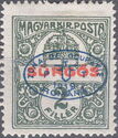 Blue overprint on Mi. HU180
