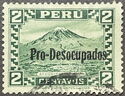 Arequipa and El Misti - Overprint "Pro Desocupados" in black