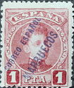 King Alfons XIII overprinted