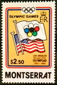 Olympic and American Flags