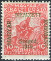 Green overprint: 'Magyar Nemzeti Kormány, Szeged, 1919.'