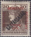 Red overprint: 'Magyar Nemzeti Kormány, Szeged, 1919.'