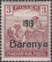 Black overprint: '1919 Baranya'