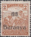 Black overprint: '1919 Baranya'