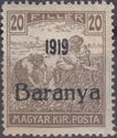 Black overprint: '1919 Baranya'
