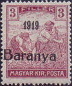 Black overprint: '1919 Baranya'