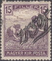 Black '1 korona 50 filler' overprint