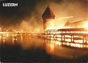 Lucerne - Chapel bridge, 18.8.1993 fire