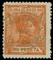 King Alfonso XIII - Green surcharge